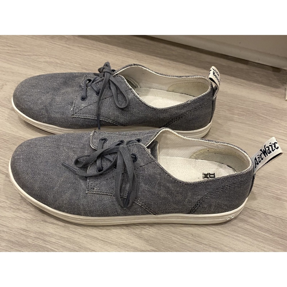 Dr. Martens Callum Linen Upper Sneaker Shoes Men 9 Women 10 Gray Air Wair Casual